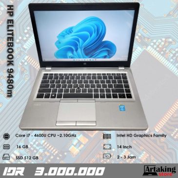 HP EliteBook 9480m – Core i7 – Ram 16 GB – SSD 512 GB