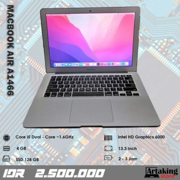 Macbook Air A1466 (2015) – Core i5 – Ram 4 GB – Sudah SSD