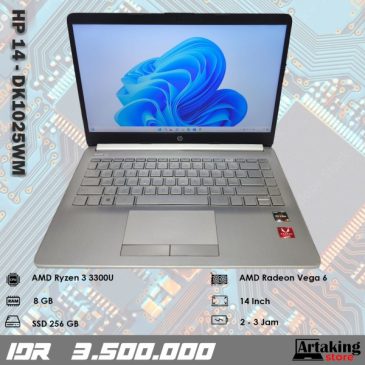 HP 14 – dk1025wm – Ryzen 3 – Ram 8 GB – SSD 256 GB