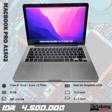 Macbook Pro A1502 (2015) – Core i5 – Ram 8 GB – SSD 256 GB