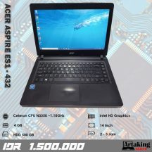 Acer Aspire ES1 – 432 – Celeron N3350 – Ram 4 GB – Normal Siap Pakai