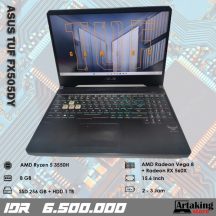 SERI GAMING – Asus Tuf FX505DY – Ryzen 5 – Ram 8 GB – SSD 256 GB – Doubel VGA
