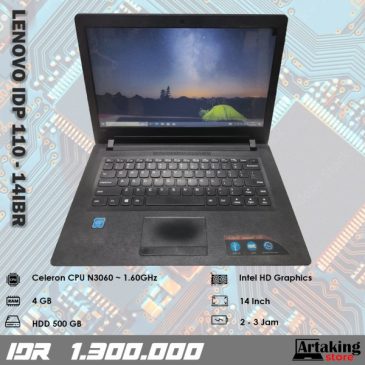 Lenovo Ideapad 110 – 14IBR – Celeron N3060 – Ram 4 GB – Normal Siap Pakai