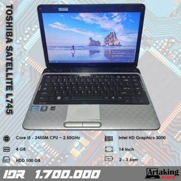 Toshiba Satellite L745 – Core i5 – Ram 4 GB – Normal Siap Pakai