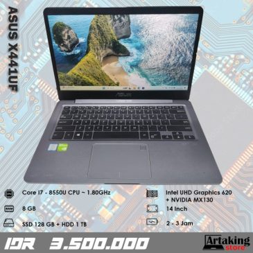 Asus X441UF – Core i7 – Gen 8 th – Ram 8 GB – Sudah SSD
