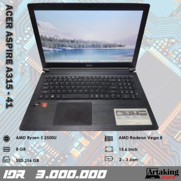 Acer Aspire A315 – 41 – Ryzen 5 – Ram 8 GB – SSD 256 GB