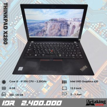 Lenovo Thinkpad X280 – Core i3 – Gen 8 th – Sudah SSD
