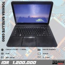 Toshiba Satellite C800 – Celeron 847 – Ram 4 GB – Normal Siap Pakai