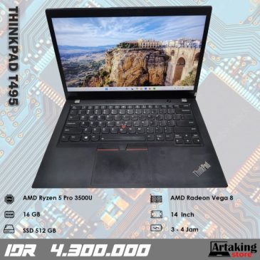 Lenovo Thinkpad T495 – Ryzen 5 – Ram 16 GB – SSD 512 GB