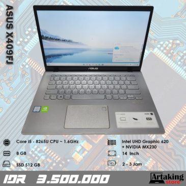 Asus X409FJ – Core i5 – Gen 8 th – Ram 8 GB – SSD 512 GB – Double VGA