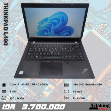 Lenovo Thinkpad L490 – Core i5 – Gen 8 th – Ram 8 GB – SSD 256 GB