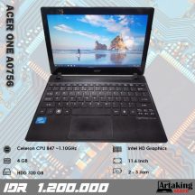 Acer One A0756 – Celeron 847 – Ram 4 GB – Normal Semua Siap Pakai